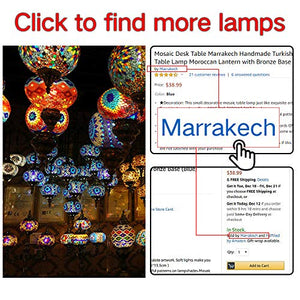 Mosaic Glass Lamp 3 Globes Candelabra Moroccan Tiffany Style Lamp - EK CHIC HOME