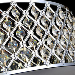 Modern Crystal Raindrop Chandelier Lighting Flush mount LED Ceiling Light Fixture Pendant H11" W15.4" - EK CHIC HOME