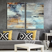 Load image into Gallery viewer, 2 Panel Canvas Wall Art - Abstract Grunge Color Composition - Gallery Wrap Ready to Hang x 2 Panels - EK CHIC HOME