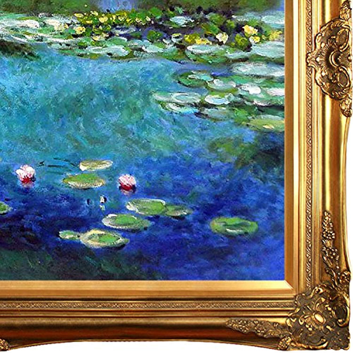 Monet Water Lilies Painting with Victorians Gold Finish Frame