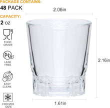 Load image into Gallery viewer, EK CHIC HOME 2oz Drinking Glass, Thick Bottom Glass (48 pcs) - EK CHIC HOME