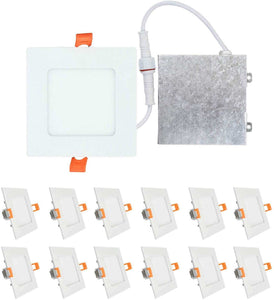 (12 Pack) 4 inch 9W LED Light with Junction Box - EK CHIC HOME