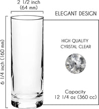 Load image into Gallery viewer, Highball Glasses with Heavy Base, Set of 6 - EK CHIC HOME
