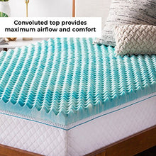 Load image into Gallery viewer, 3 Inch Convoluted Gel Swirl Memory Foam Mattress Topper - Relieves Pressure Points - EK CHIC HOME