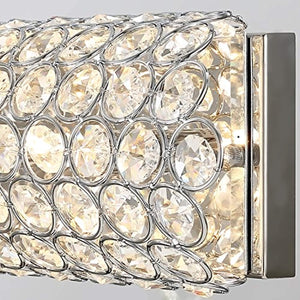 Modern Luxury Crystal Wall Sconce Lighting Fixture2-Lights (Silver) - EK CHIC HOME