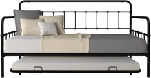 Load image into Gallery viewer, Metal Farmhouse Daybed with a Trundle, - EK CHIC HOME