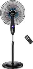 Load image into Gallery viewer, Oscillating Pedestal Fan w/Timer, LCD Display, Double Blades, Remote Control - EK CHIC HOME