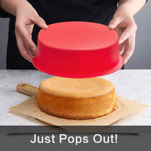 Load image into Gallery viewer, 10 inch Round Cake Pans - Set of 2 -  Silicone Molds for Baking - EK CHIC HOME
