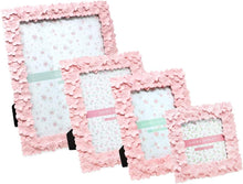 Load image into Gallery viewer, 5x7 Pink Flower Textured Hand-Crafted Resin Picture Frame - EK CHIC HOME