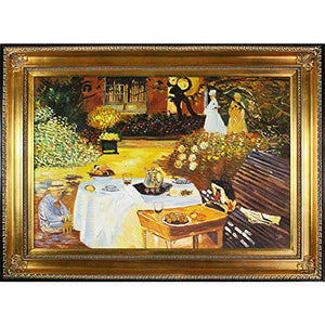The Luncheon Framed Oil Reproduction of an Original Painting by Claude Monet - EK CHIC HOME