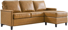 Load image into Gallery viewer, Modern Leather Sectional, Tan - EK CHIC HOME