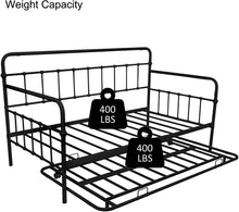 Load image into Gallery viewer, Twin Daybed with Trundle,Heavy Duty Metal Bed Frame - EK CHIC HOME