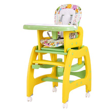 Load image into Gallery viewer, Baby High Chair, 3 in 1 Convertible Play Table Set, Booster Rocking Seat with Removable Feeding Tray, 5-Point Harness, - EK CHIC HOME