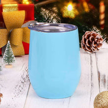 Load image into Gallery viewer, 12 oz Wine Tumbler with Lid, Double Wall Vacuum Insulated Stemless Glass - EK CHIC HOME