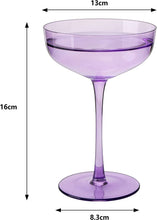 Load image into Gallery viewer, Colored Coupe Glass | 7oz | Set of 4 | Champagne &amp; Cocktail Glasses - EK CHIC HOME