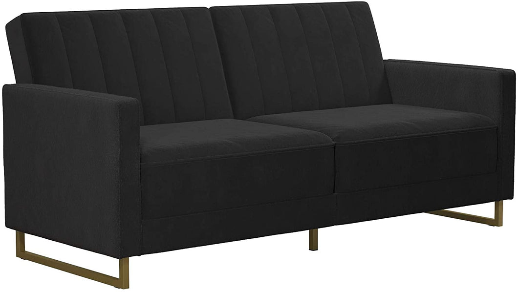 Modern Sofa Bed and Couch, Green Velvet Futon - EK CHIC HOME