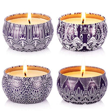 Load image into Gallery viewer, 4 Pack Fragrance Soy Wax Candle, Include (Lily &amp; Green Tea &amp; Lilac Blossoms &amp; Ginger Flower) - EK CHIC HOME