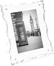 Load image into Gallery viewer, 5” x 7” Clear Elegant Acrylic Picture Frame with Vintage-Inspired Cutout - EK CHIC HOME