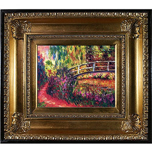Monet-The Japanese Bridge with Regency Gold Frame - EK CHIC HOME