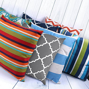 Decorative Square 18 x 18 Inch Throw Pillow - Grey Moroccan Quatrefoil - EK CHIC HOME