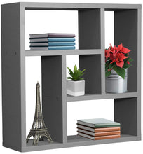 Load image into Gallery viewer, Sorbus Floating Shelf Geometric Square — Square Wall Shelf with 5 Openings - EK CHIC HOME
