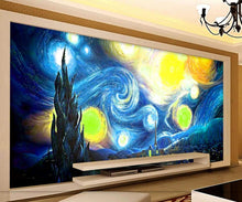 Load image into Gallery viewer, Wall Mural 3D Wallpaper Abstract Oil Painting Starry Sky - EK CHIC HOME