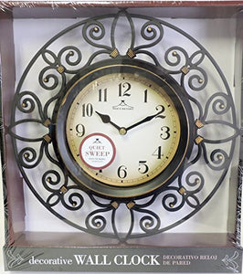 Wall Clock Quiet Sweep Second Hand Non Ticking Technology Hand Quartz Movement - EK CHIC HOME