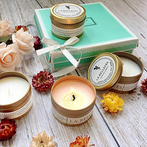 Scented Candles Soy Wax Travel Tin Candles - Candle Set for Aromatherapy - EK CHIC HOME