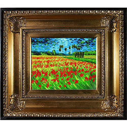 Van Gogh Field of Poppies with Regency Gold Frame - EK CHIC HOME