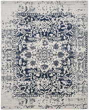 Load image into Gallery viewer, Madison Collection  Cream and Navy Distressed Medallion Area Rug (8&#39; x 10&#39;) - EK CHIC HOME