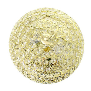 2 LightElipse Crystal Flush Mount Ceiling Light Gold - EK CHIC HOME