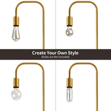 Load image into Gallery viewer, Industrial 64&#39;&#39; LED Floor Lamp - Antique Brass Gold - EK CHIC HOME