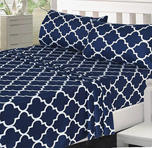 Load image into Gallery viewer, 4-Piece Bed Sheet Set (King, Navy) - EK CHIC HOME