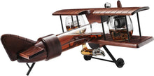 Load image into Gallery viewer, Whiskey &amp; Wine Decanter Airplane Set and Glasses Antique Wood Airplane - EK CHIC HOME