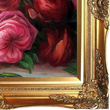 Load image into Gallery viewer, Renoir Discarded Roses Artwork with Victorian Gold Frame Finish - EK CHIC HOME
