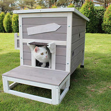 Load image into Gallery viewer, Outdoor Cat Shelter with Escape Door Rainproof Outside Kitty House - EK CHIC HOME