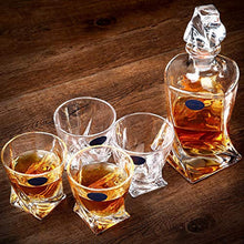 Load image into Gallery viewer, Premium Crystal Whiskey Bottle with 4 Whiskey Glasses - EK CHIC HOME