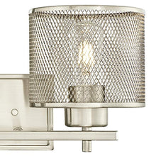 Load image into Gallery viewer, Two-Light Indoor Wall Fixture, Brushed Nickel Finish with Mesh Shades - EK CHIC HOME