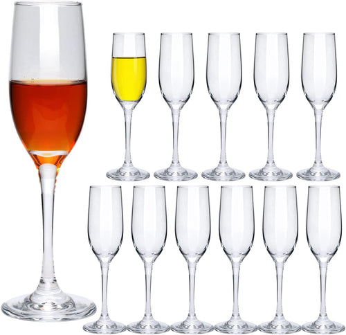 6 oz Champagne Glasses, Champagne Flutes Set of 12 - EK CHIC HOME