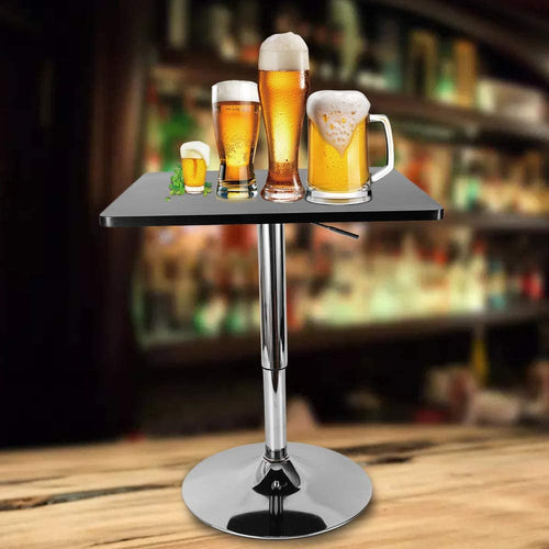 Bar Dining Table - Rotary Square Adjustable 360 Degree - EK CHIC HOME