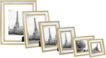 Load image into Gallery viewer, 8x10 Gold Mirror Bead Picture Frame - Classic Mirrored Frame - EK CHIC HOME