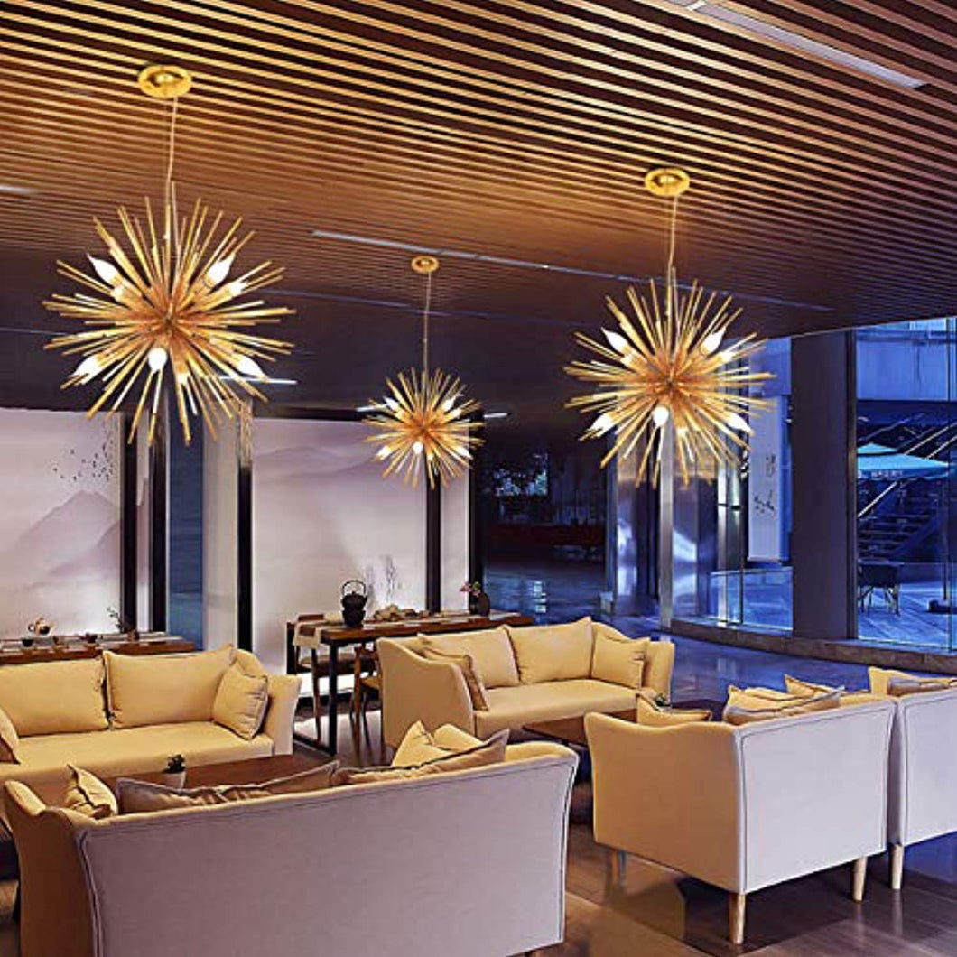 Firework Chandeliers with 8 Lights-Modern Rose Gold Pendant - EK CHIC HOME