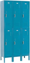 Load image into Gallery viewer, Double Tier Locker, 12x12x36, 6 Door, Ready To Assemble, Blue - EK CHIC HOME
