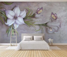Load image into Gallery viewer, Wall Mural 3D Wallpaper Embossed Vintage Floral Butterfly Art 350cm×256cm - EK CHIC HOME