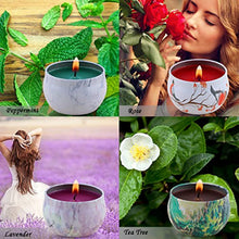 Load image into Gallery viewer, Scented Candles Gift Set - Lavender, Rose, Tea Tree and Peppermint, Candle Soy Wax for Stress Relief and Aromatherapy - EK CHIC HOME