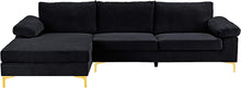 Load image into Gallery viewer, Modern Sectional Sofa L Shaped Velvet with Extra Wide Chaise - EK CHIC HOME