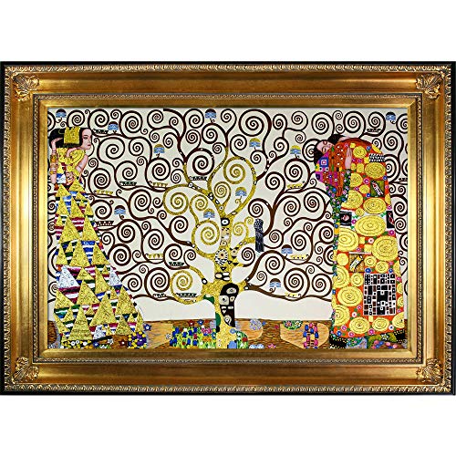 The Tree Of Life, Stoclet Frieze, 1909 Metallic Embellished Artwork By Gustav Klimt With Regency Gold Frame - EK CHIC HOME