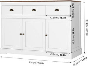 Buffet Cabinet Storage Kitchen Cabinet Sideboard Farmhouse - EK CHIC HOME