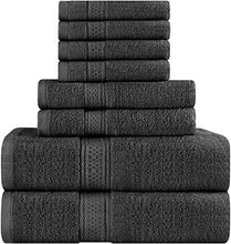 Load image into Gallery viewer, Premium 8 Piece Towel Set - 2 Bath Towels, 2 Hand Towels and 4 Washcloths Cotton Hotel Quality - EK CHIC HOME