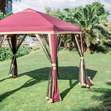 Load image into Gallery viewer, Penthouse Hexagon Gazebo, Quick-Up Instant Outdoor Patio Canopy with Fully Enclosed Mesh Sides - EK CHIC HOME